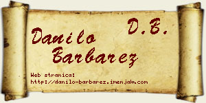 Danilo Barbarez vizit kartica